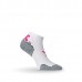 Носки Lasting RUN (microfiber+polypropylene) белый с пурпурной полоской, 004