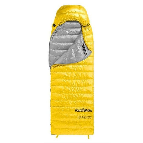 Мешок спальный Naturehike CW400 NH18C400-D (гусинный пух) желтый, р. М Мешок спальный Naturehike CW400 NH18C400-D (гусинный пух) желтый, р. М